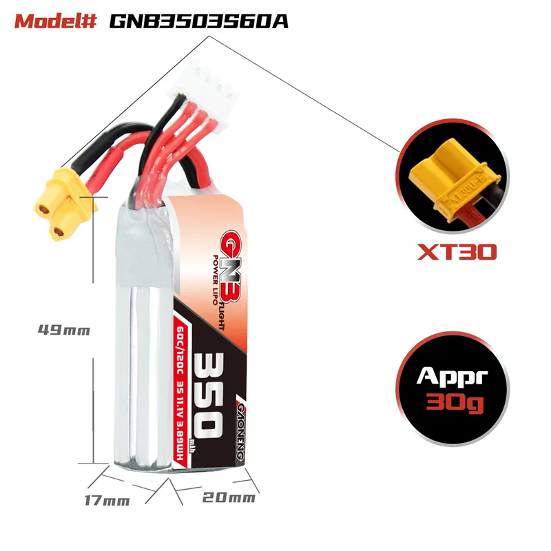 SWZY 3S 11.1V 350MAH 60C LiPo  - Drone Battery 3S incelemesi ve fiyatı
